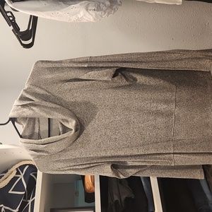 Gray turtleneck sweater